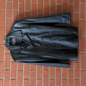 Double Breasted Genuine Leather Jacket - Super Soft